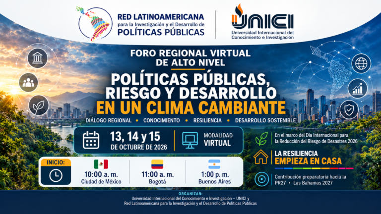 Foro Regional Virtual de Alto Nivel: Políticas Públicas, Riesgo y Desarrollo en un Clima Cambiante